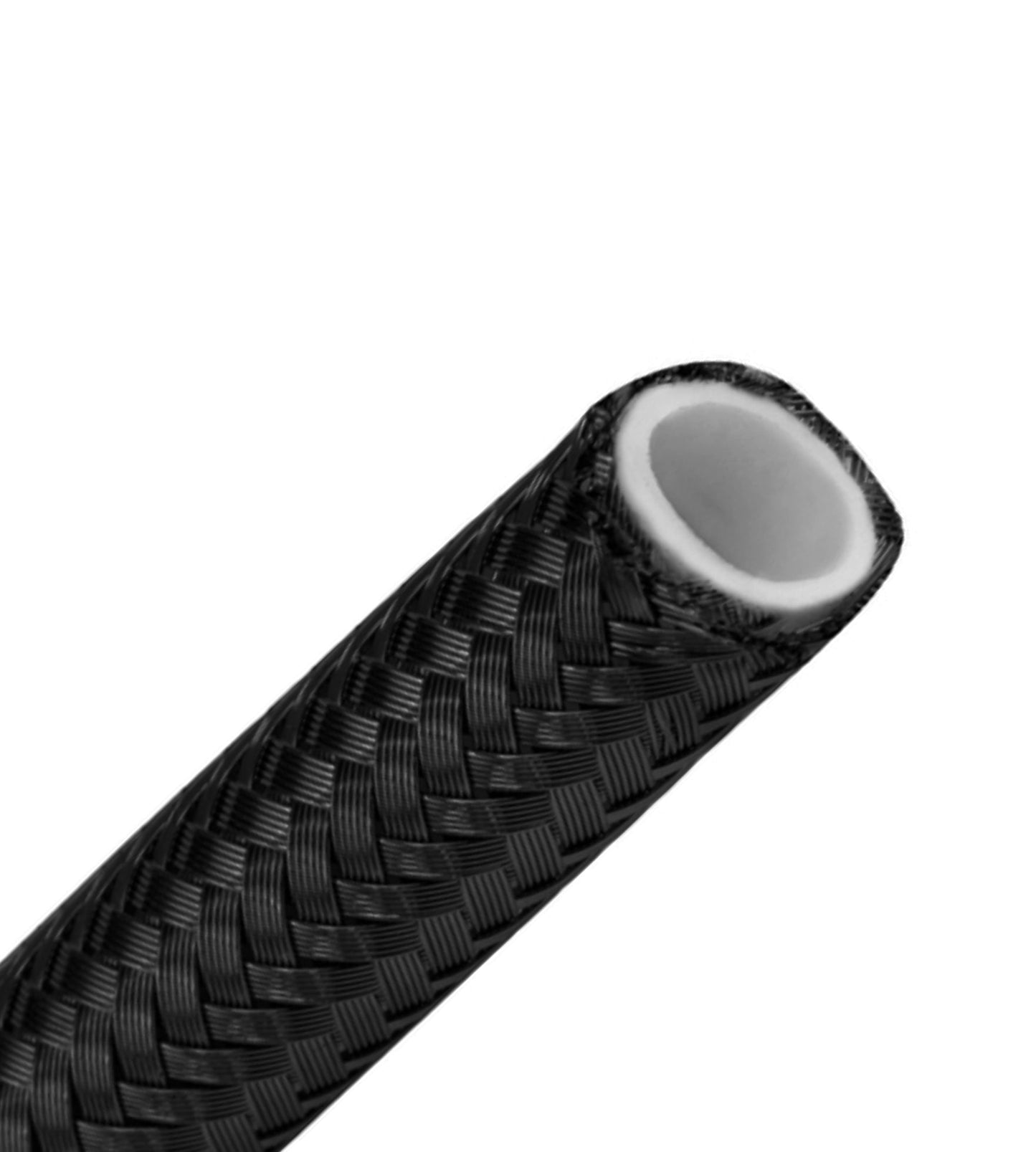 200 SERIES PTFE TEFLON HOSE - BLACK STAINLESS STEEL BRAID