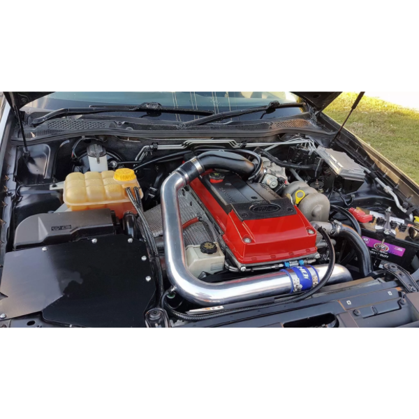 ANTZ-BAINTAKEONLY $395 4″ Turbo Side Intake Complete Air Box Suits FORD BA BF Falcon F6 XR6 $395 KIT INCLUDES: Quality CNC laser cut and powder coated air box. (Rust free) Stainless steel air intake pipe with breather hose attachment included. Plumb back engine breather hose and fitting Quality 4ply Silicon joiner (Option for 4″ turbo inlet available) Blow off valve blocker 4″ Large Pod filter --This kit is very easy to install and retains recirculation of the rocker cover breather. Kit installed in 45 min