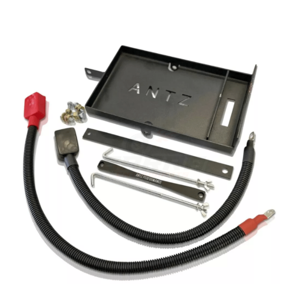 ANTZ-BAUHRELO $319.9 ANTZ Battery Relocation Under Headlight / Behind Bumper Kit Suit Ford Falcon BA BF XR6 $319.9 Relocate your existing battery behind the factory fog lights area on driver side, this allows the cables to be kept as short as possible to prevent any voltage drop or poor starting. Installation is very simple, no cutting of cables is needed.--This is used to allow larger turbo side air intakes Relocate your existing battery behind the factory fog lights area on driver side, this allows the c