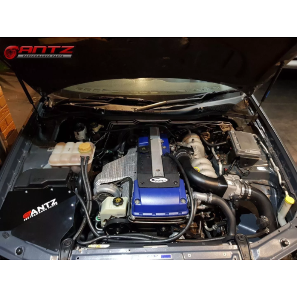 ANTZ-BAINTAKEUHKIT $599.9 4″ Turbo Side Intake & Under Headlight Battery Relocation Suit Ford Falcon BA-BF XR6 $599.9 Dyno proven for better acceleration and increase in power/torque. Neat factory OEM look with our powder coated black alloy air box. Less heat soak Enhances induction noise Enhances performance Higher air intake flow rate Re-washable pod filter Suits aftermarket inter cooler piping (Does not suit standard piping) --Benefits of using our turbo side intakes. Dyno proven for better acceleration