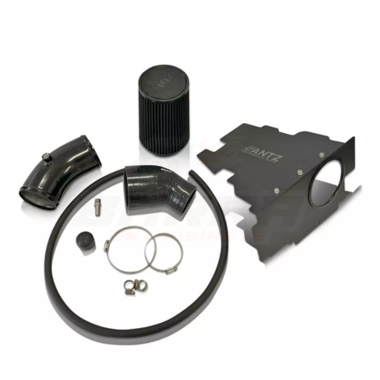 ANTZ-FGTSIONLY $349.9 4″ Turbo Side Intake Kit Only (No Battery Relocation Included) Suits Ford FG-FGX $349.9 Quality CNC 4 inch Airbox, in a black finish. Quality Silicon & Stainless steel pipe. Large 4″ Pod Filter Quality solid band hose clamps Plumb back engine breather hose and fitting Mounting bolts for the air box. Blow off valve blocker plug. --Ford Falcon FG-FGX 4″ TURBO SIDE KIT ONLY (Battery Relocation not included). Quality CNC 4 inch Airbox, in a black finish. Quality Silicon & Stainless steel