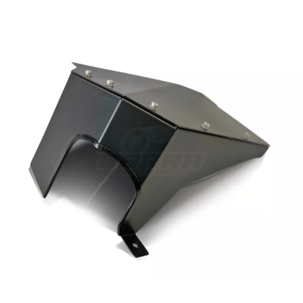ANTZ-BAINTAKEBOX $199.9 ANTZ Turbo Side Airbox Cover – Stealth Black Suits Ford Falcon BA BF $199.9 Air box is mounted on drivers side where the factory battery is located, it is designed to cover a 4″ inch air intake. KIT INCLUDES: 1 x Air box powder coated satin black in 2mm alloy (two pieces) 1 x Assembling screws --Air box is mounted on drivers side where the factory battery is located, it is designed to cover a 4″ inch air intake. This airbox can also fit larger turbo’s as seen in photo. Fitting guide