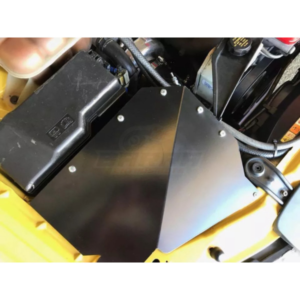 ANTZ-BAINTAKEBOX $199.9 ANTZ Turbo Side Airbox Cover – Stealth Black Suits Ford Falcon BA BF $199.9 Air box is mounted on drivers side where the factory battery is located, it is designed to cover a 4″ inch air intake. KIT INCLUDES: 1 x Air box powder coated satin black in 2mm alloy (two pieces) 1 x Assembling screws --Air box is mounted on drivers side where the factory battery is located, it is designed to cover a 4″ inch air intake. This airbox can also fit larger turbo’s as seen in photo. Fitting guide
