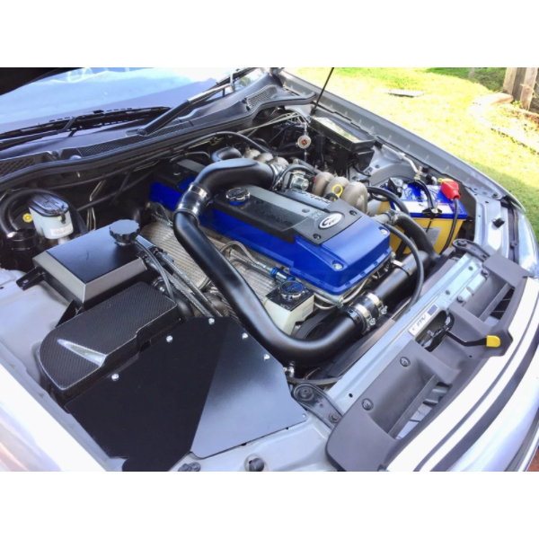ANTZ-BAINTAKEBOX $199.9 ANTZ Turbo Side Airbox Cover – Stealth Black Suits Ford Falcon BA BF $199.9 Air box is mounted on drivers side where the factory battery is located, it is designed to cover a 4″ inch air intake. KIT INCLUDES: 1 x Air box powder coated satin black in 2mm alloy (two pieces) 1 x Assembling screws --Air box is mounted on drivers side where the factory battery is located, it is designed to cover a 4″ inch air intake. This airbox can also fit larger turbo’s as seen in photo. Fitting guide