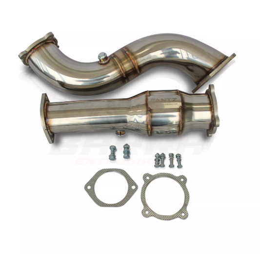 ANTZ-FG4IDP100C $999.9 4″ Down Pipe & 100 Cell Cat STAINLESS STEEL Brushed Finish Dump XR6 Turbo FPV F6 FG FGX Ford Falcon $999.9 Benefits include: Enhance horsepower gains Quicker turbocharge spool Enhanced throttle response. Reduce turbo back pressure. Enhance exhaust sound. Bolt on application. Suit all FG FGX Sedan and Ute models. Our 5″ catalytic converters are made from metal substrate not the inferior ceramic substrate. -- With the factory FG turbo dump pipe and catalytic converter being one of the