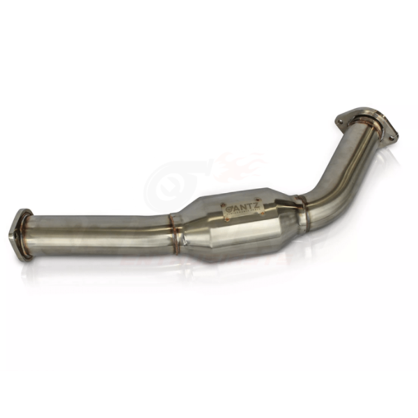 ANTZ-GHBOHFC $495 Bolt On 100 CPSI 3″ High Flow Cat Pipe Bolt On Stainless Steel Ford FG Turbo Falcon $495 Enhance horsepower gains Quicker turbocharge spool Enhanced throttle response. Reduce turbo back pressure. Enhance exhaust sound. Bolt on application. Suit all FG FGX Sedan and Ute models. -- With the factory FG turbo catalytic converter being one of the most restrictive components to the Ford Falcon FG Turbo, this is a direct replacement high flow cat pipe kit. DESCRIPTION: Our 3 inch (3″) FG turbo c