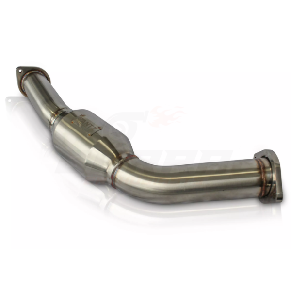 ANTZ-GHBOHFC $495 Bolt On 100 CPSI 3″ High Flow Cat Pipe Bolt On Stainless Steel Ford FG Turbo Falcon $495 Enhance horsepower gains Quicker turbocharge spool Enhanced throttle response. Reduce turbo back pressure. Enhance exhaust sound. Bolt on application. Suit all FG FGX Sedan and Ute models. -- With the factory FG turbo catalytic converter being one of the most restrictive components to the Ford Falcon FG Turbo, this is a direct replacement high flow cat pipe kit. DESCRIPTION: Our 3 inch (3″) FG turbo c