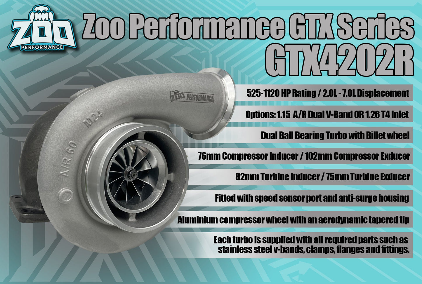 GTX4202R Series 76mm Turbo