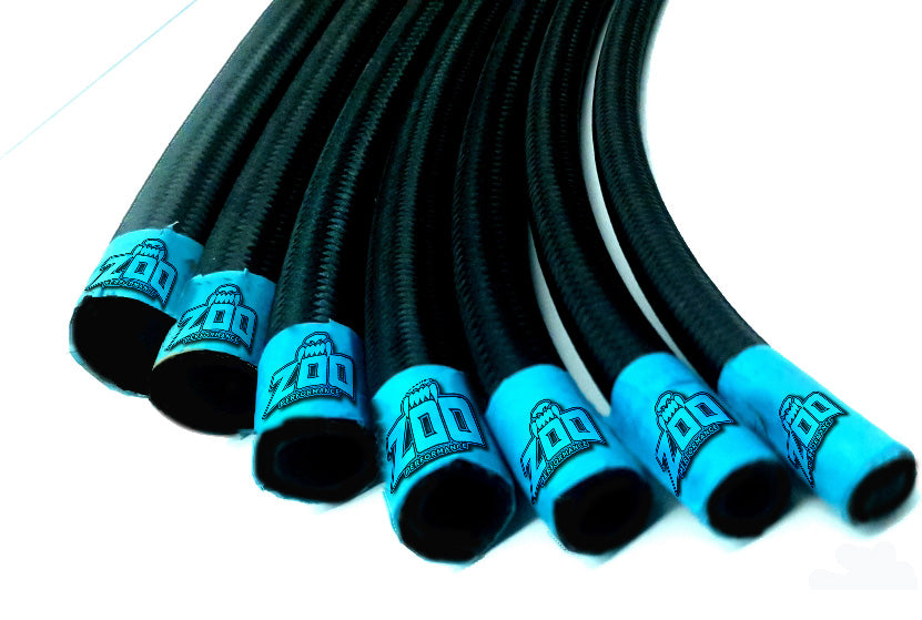 100 SERIES CUTTER HOSE - BLACK NYLON BRAIDED