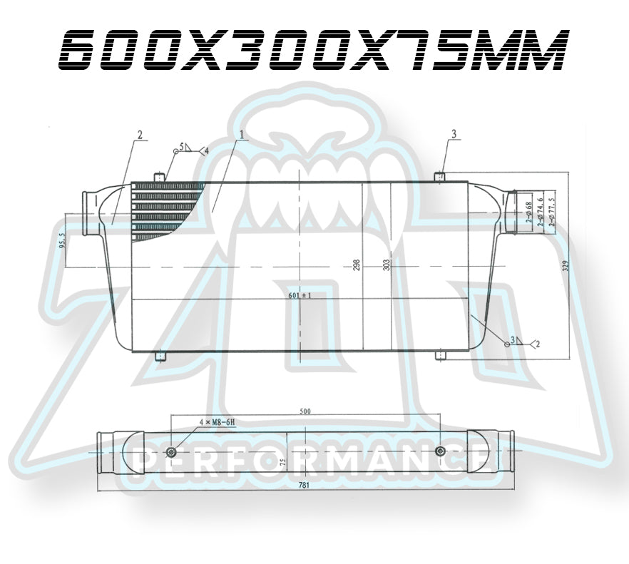 STREET SERIES INTERCOOLER 75mm