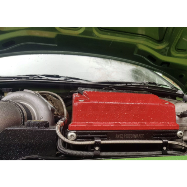 ANTZ-BARRABRACKET1 $149.9 Turbo Oil & Water Feed Twin Hanger Bracket suit Ford Falcon BA BF FG FGX $149.9 Secure the turbo oil and water feed lines from falling onto the drive belt. This bracket is mounted to the front of the BARRA motors. Comes with twin bracket holder for both oil and water lines. Painted in ripple black and laser etched logo. -- Secure the turbo oil and water feed lines from falling onto the drive belt. This bracket is mounted to the front of the BARRA motors. Comes with twin bracket ho