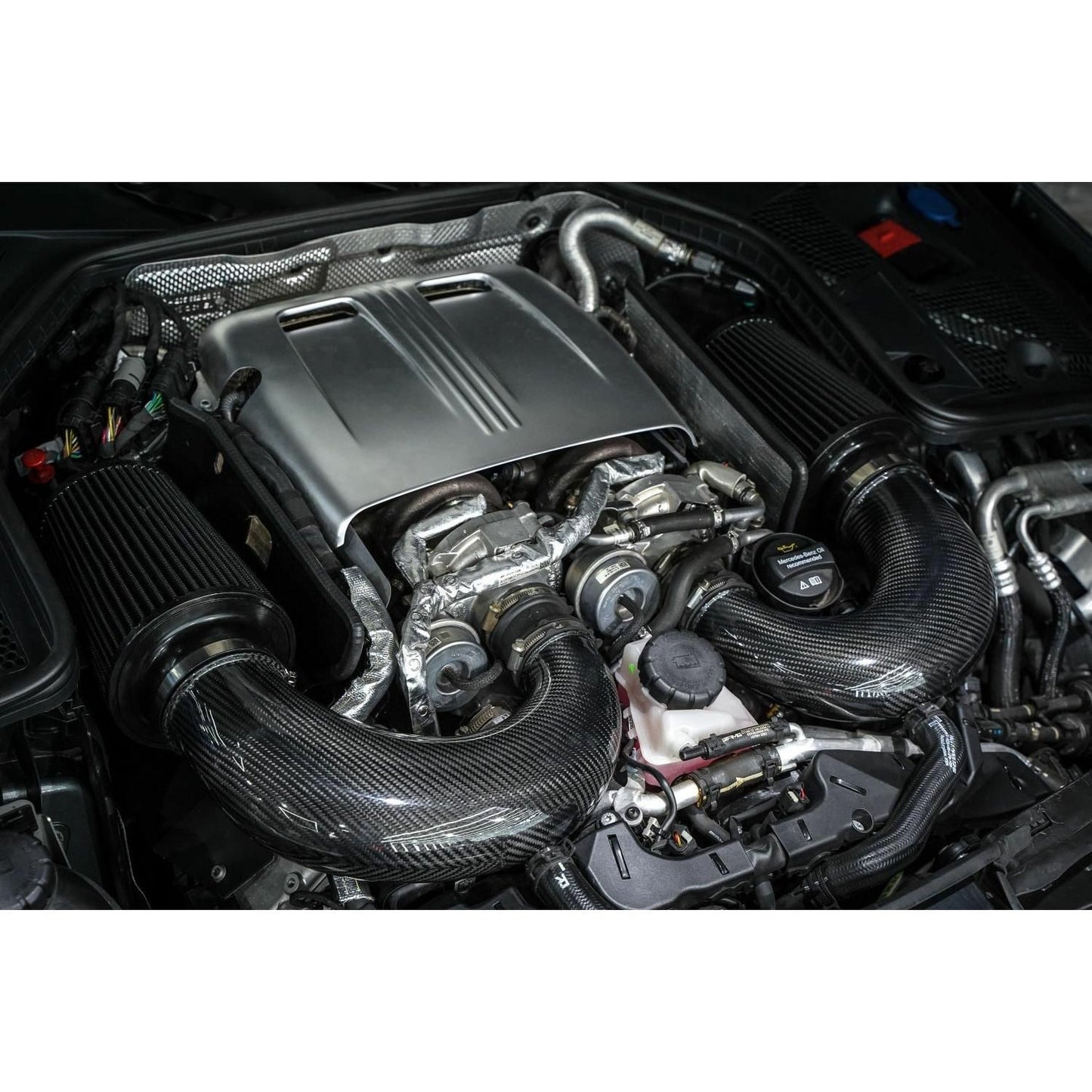 Mercedes Benz W205 C63 C63S M177 GLC63 3.5" Carbon Cold Air Intake Kit 2015 2016 2017 2018 2019 2020