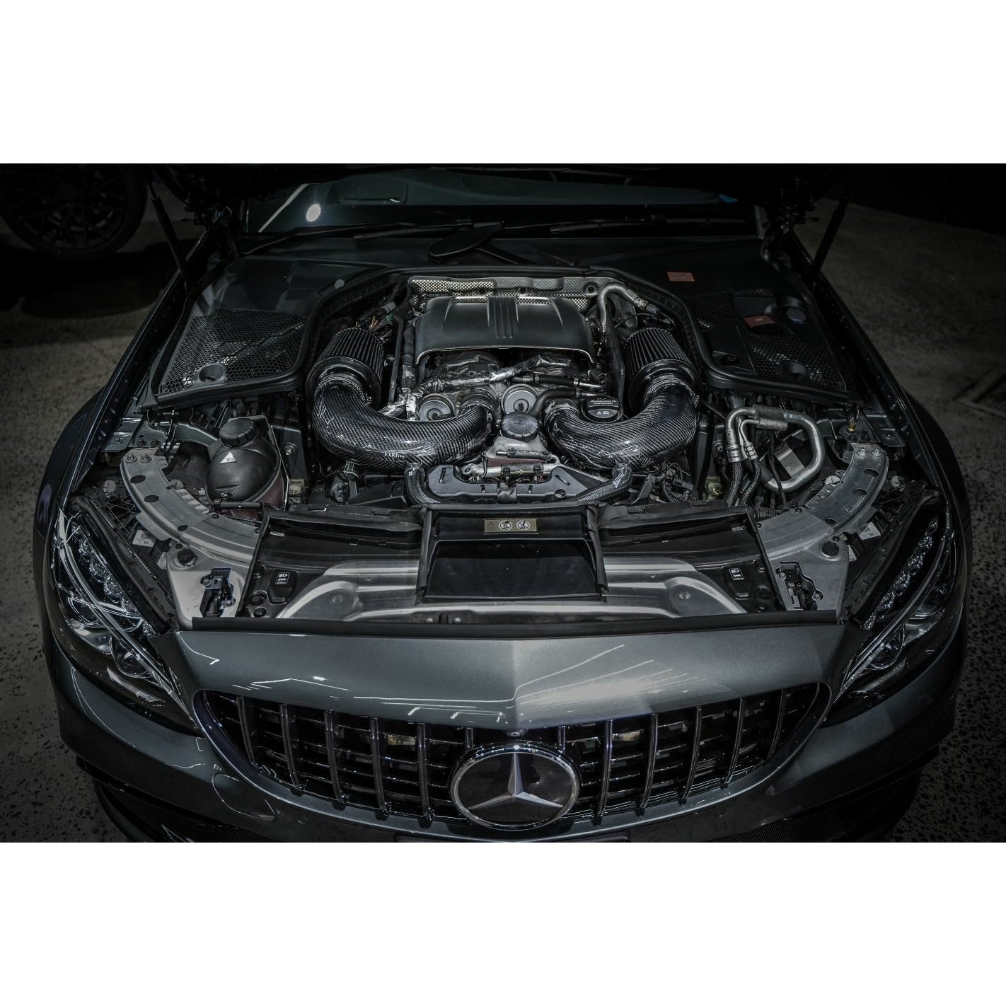 Mercedes Benz W205 C63 C63S M177 GLC63 3.5" Carbon Cold Air Intake Kit 2015 2016 2017 2018 2019 2020