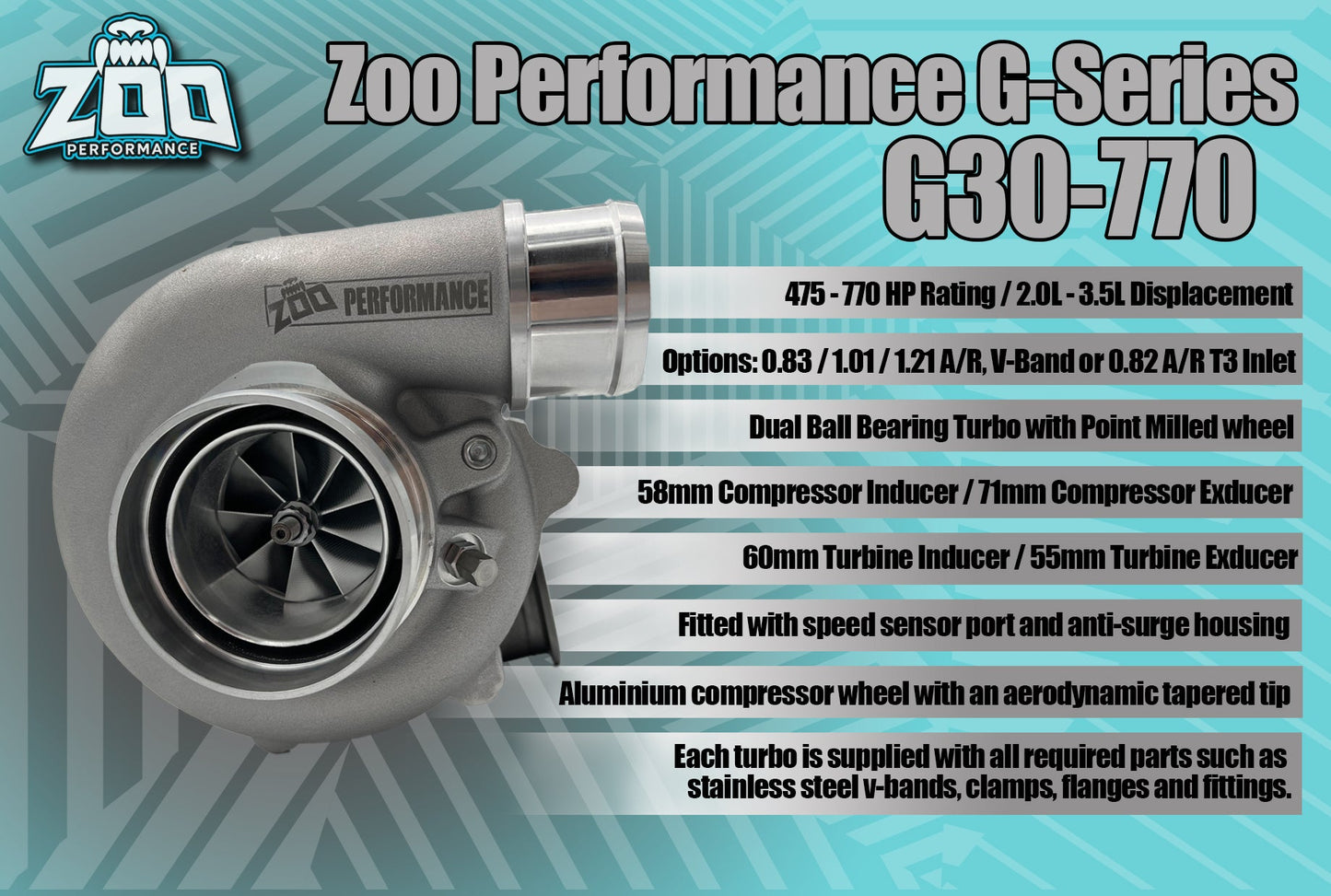 G30-770HP Series 58mm Turbo