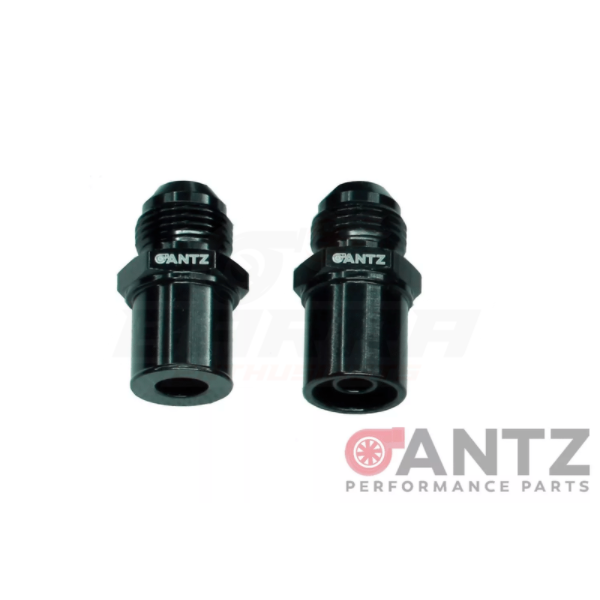 ANTZ-RCBAF $39.9 Rocker Cover Breather Adapter Fittings AN-8 Push In Ford Barra BA BF FG -8AN BLACK Turbo XR6 $39.9 Both Front and rear Rocker Cover Breather Adapters to suit Ford Barra BA BF FG Falcon 4L DOHC (Front & Rear) Black anodised high quality fittings ideal for catch can setups. Push in diameters (Front: 20mm + Rear: 20.5mm) -- Both Front and rear Rocker Cover Breather Adapters to suit Ford Barra BA BF FG Falcon 4L DOHC (Front & Rear) Black anodised high quality fittings ideal for catch can setup