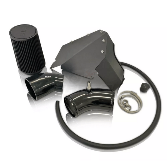 ANTZ-BAINTAKEONLY $395 4″ Turbo Side Intake Complete Air Box Suits FORD BA BF Falcon F6 XR6 $395 KIT INCLUDES: Quality CNC laser cut and powder coated air box. (Rust free) Stainless steel air intake pipe with breather hose attachment included. Plumb back engine breather hose and fitting Quality 4ply Silicon joiner (Option for 4″ turbo inlet available) Blow off valve blocker 4″ Large Pod filter --This kit is very easy to install and retains recirculation of the rocker cover breather. Kit installed in 45 min