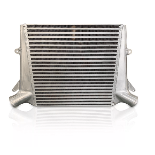 ANTZ-FGXSTI $1290 Stage 2 Intercooler FPV FG XR6 Turbo F6 FORD FALCON FG FGX $1290  Aftermarket intercooler piping is required for use with this intercooler as factory piping will not fit Dimensions of bar & plate core: 410 x 400 x 90mm. Tig welded construction Raw aluminium finish 2.5″ (64mm) inlet and outlet. Proven to effectively reduce air temperatures for a high performance application. Utilises factory intercooler mounting points for an easy installation and fitment (Fitting guide provided on our fitt