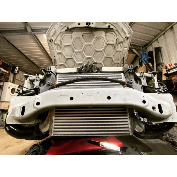 ANTZ-S3CIC-FGX $1799.9 Stage 3 Competition Intercooler Core Suits Ford FG/FGX Falcon Turbo $1799.9  Dimensions of bar & plate core: 500 x 420 x 100mm. TIG welded construction Raw aluminium finish. 3″ (76mm) inlet and outlet end tanks. Proven to effectively reduce air temperatures for a high performance application. All necessary hardware and brackets included for an easier installation and fitment Intercooler core is approximately 14kg. Please note: As for most Stage 3 intercoolers on the current market, cu
