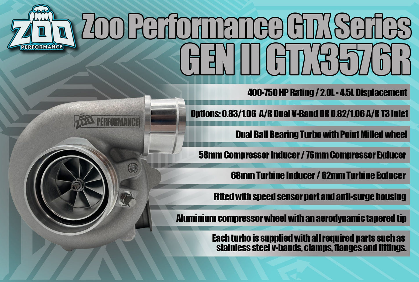 GEN II GTX3576R Series 58mm Turbo