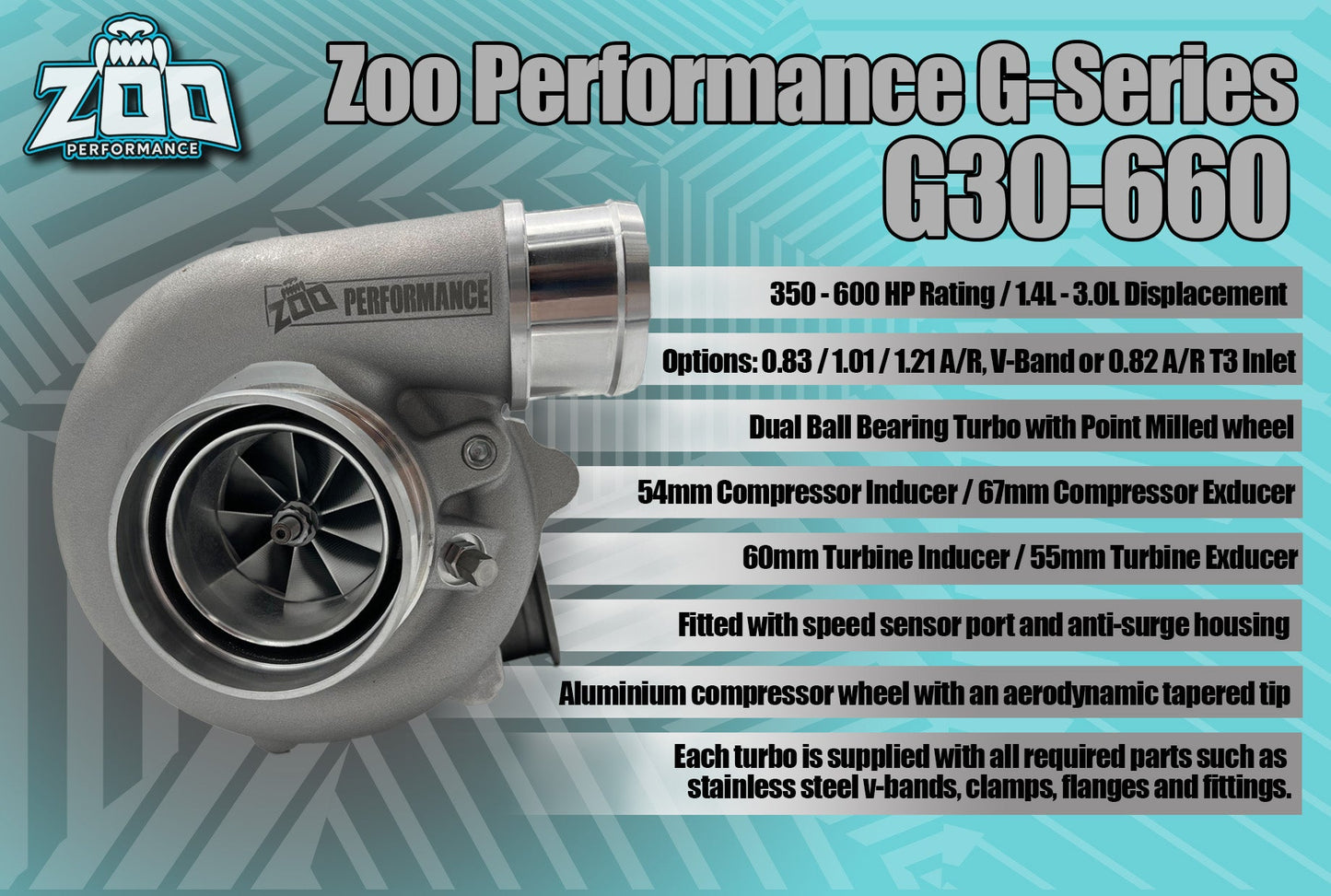 G30-600HP Series 54mm Turbo