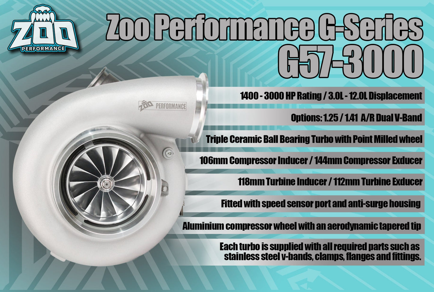 G57-3000HP Series 106mm Turbo