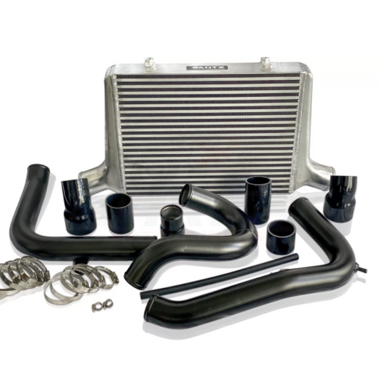ANTZ-BFSTG2FULL $1699.9 Stage 2 Intercooler Kit Bundle Suits Ford BA BF Falcon Turbo $1699.9 KIT INCLUDES: Ford Falcon BA/BF Stage 2 Race Intercooler raw aluminium finish. Ford Falcon BA/BF black intercooler piping kit to suit. Hose clamps and silicon joiners included. -- The ANTZ performance Race Edition intercooler kit for the Ford Falcon B series is here. Lets face it, street size intercoolers are a minor upgrade over your stock intercoolers, so much so we recommend to go straight to a Race Intercooler